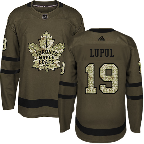 Adidas Maple Leafs #19 Joffrey Lupul Green Salute to Service Stitched Youth NHL Jersey